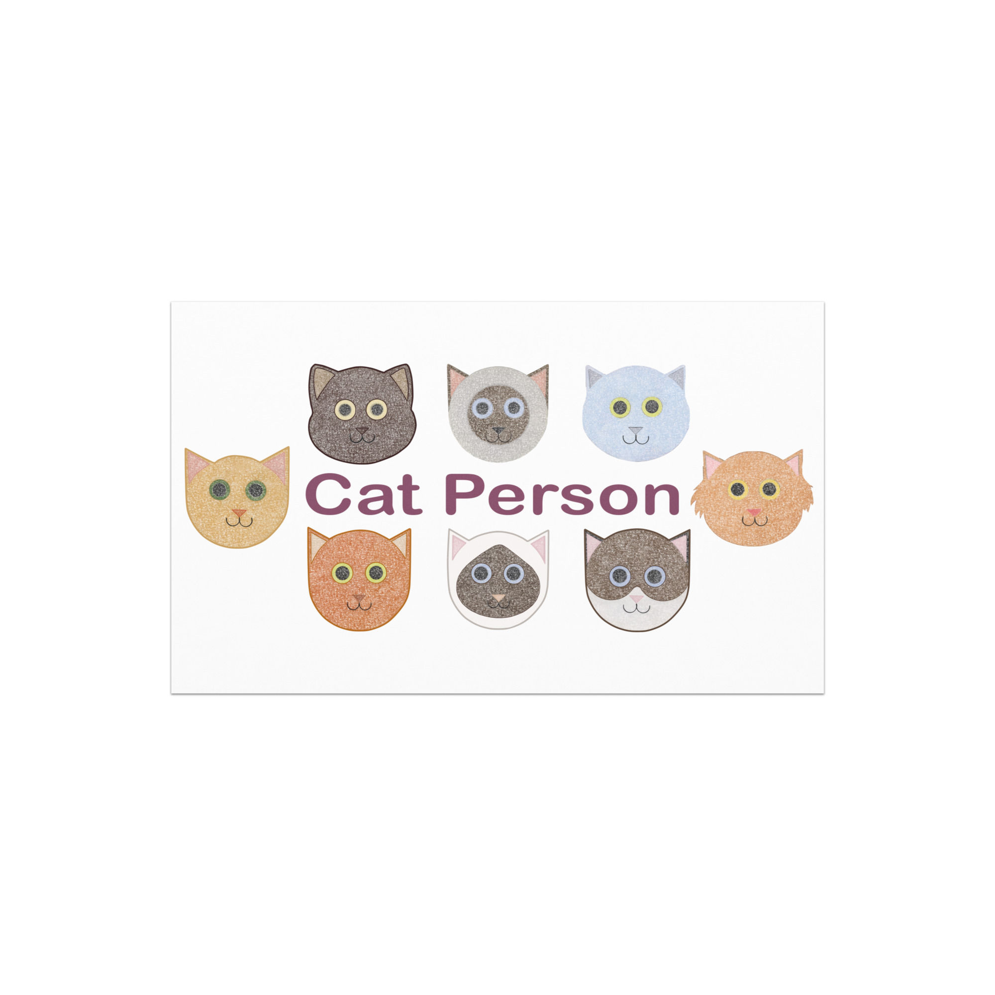 Cat Person Car Magnet