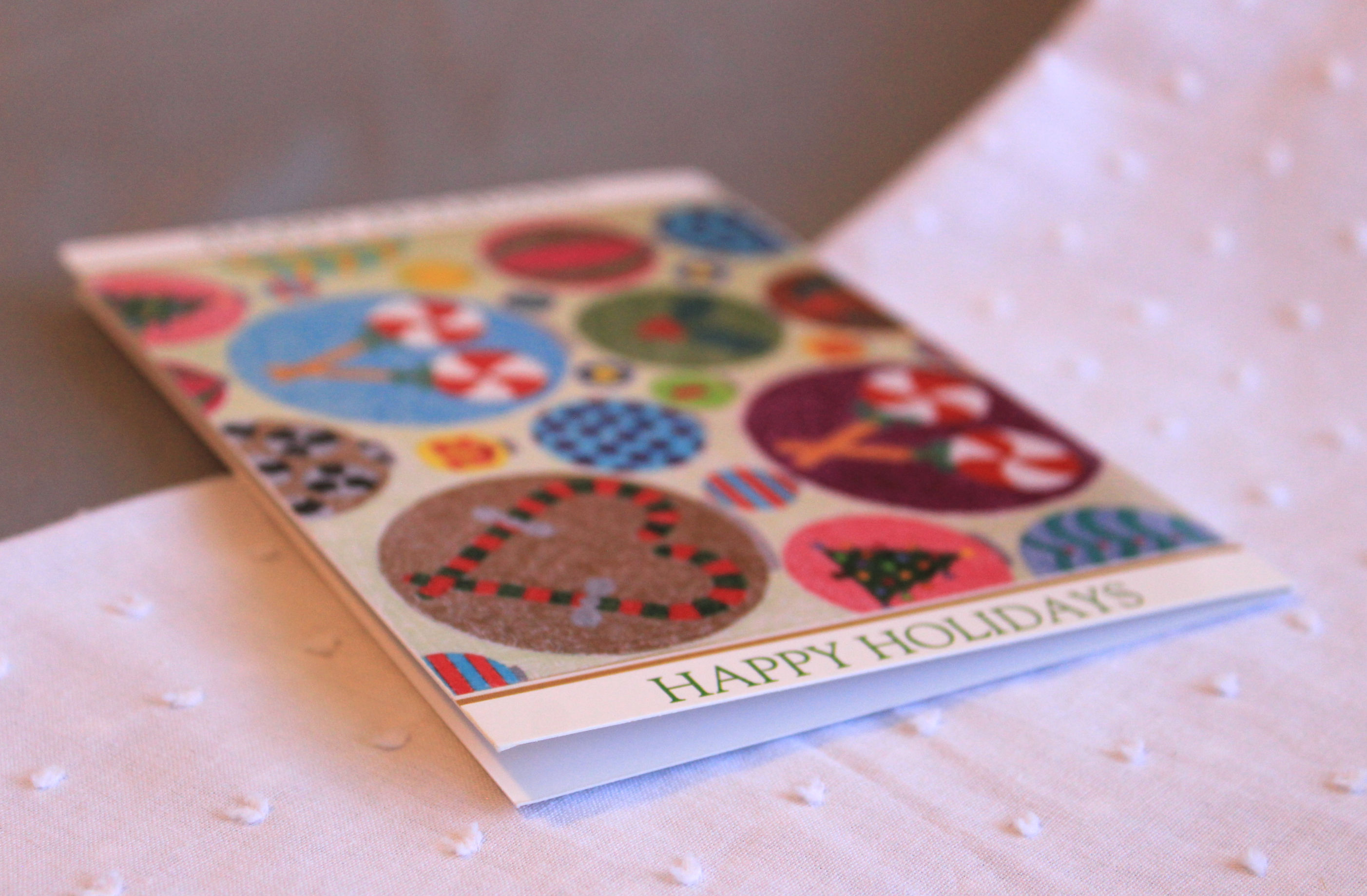 Happy Holidays Ornaments Card