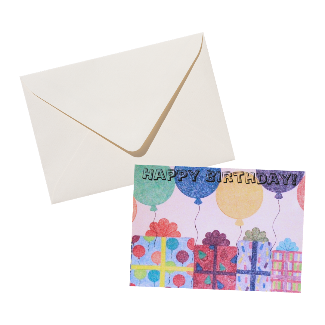 Happy Birthday Balloons (Light Purple)