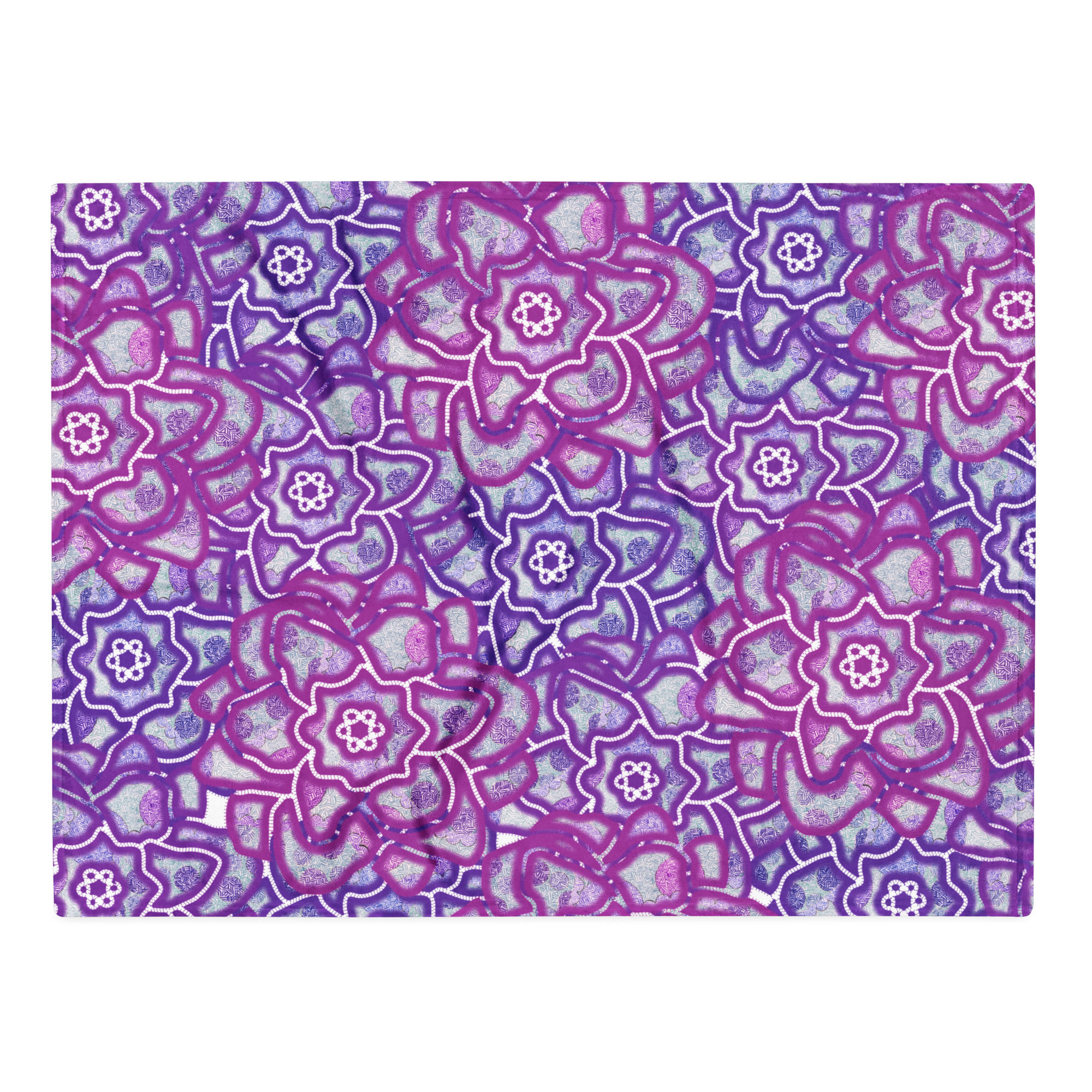 Luxurious Flowers Throw Blanket