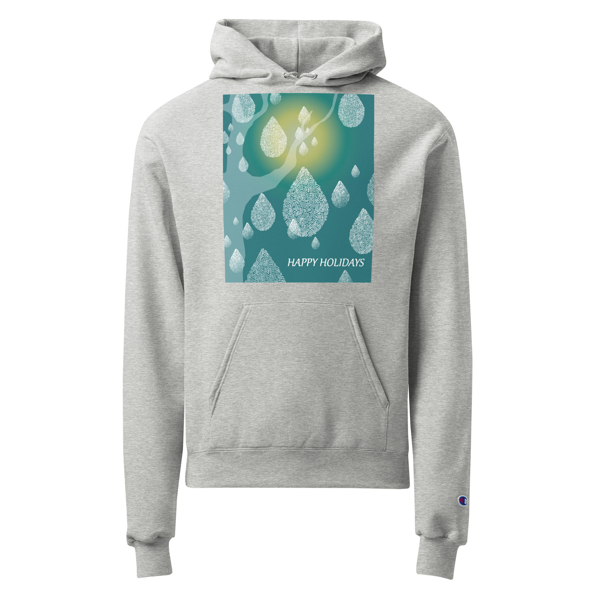 Holiday Snow Drops Champion Hoodie