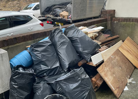 Before photo of builders waste removal in Camberwell