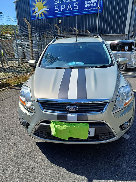 Ford Kuga with racing stripes