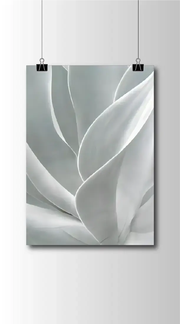 Impresión artística de agave en tonos neutros, ideal para enmarcado personalizado y decoración moderna en CDMX.