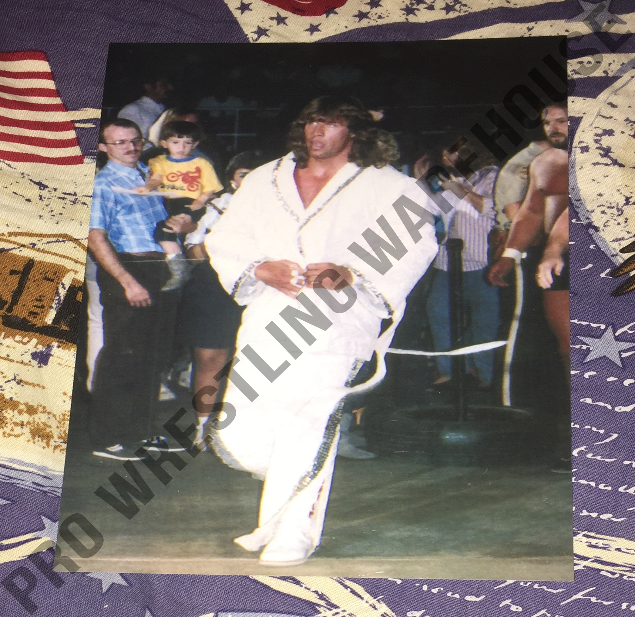 Kerry Von Erich 4x6 Wrestling Photo, WCCW, White Robe, Walking to ring
