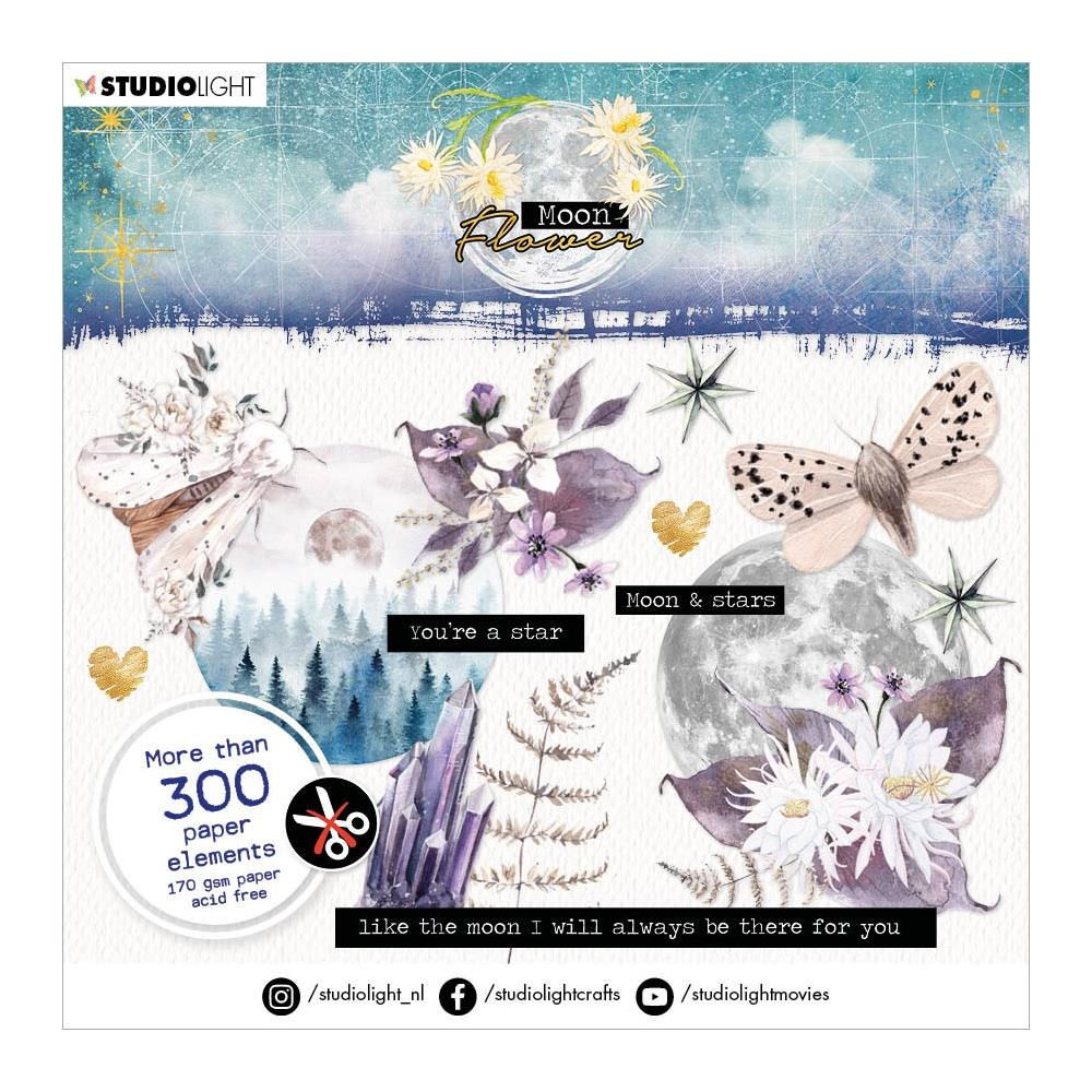 Moon Flower Die cut Block