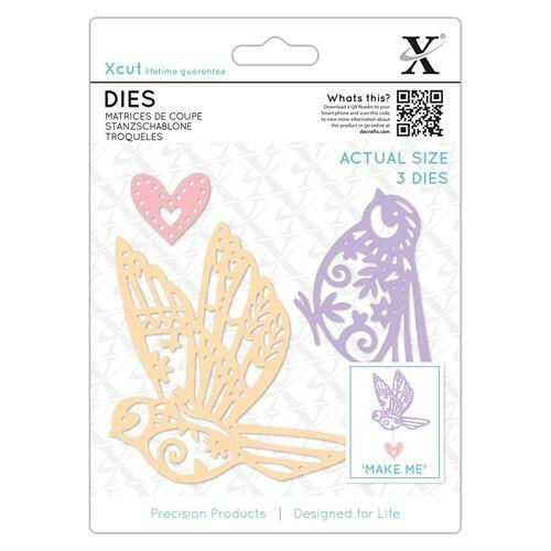 Patterned Birds Die set