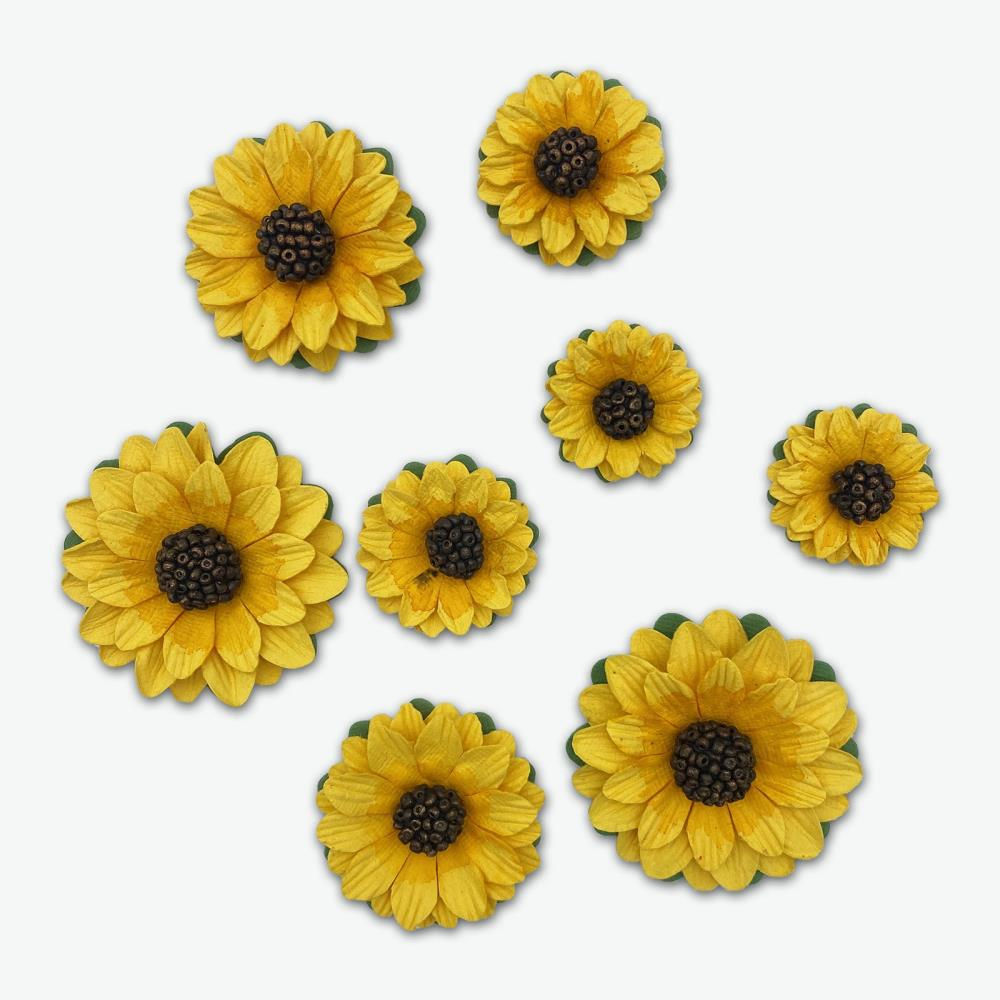 Sunflower Amber Paper Flowers