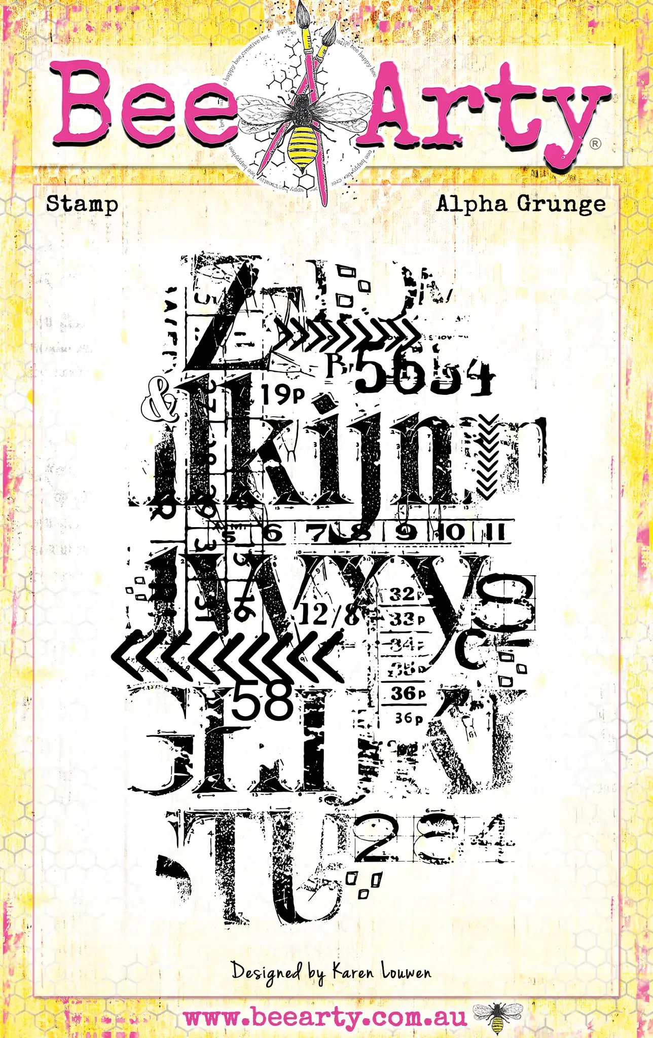 Alphaba Grunge Stamp