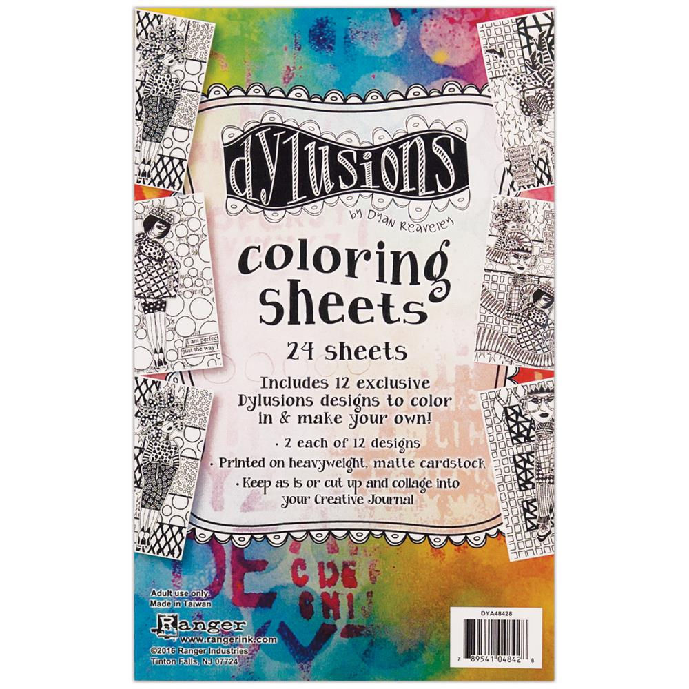 Dyan Reaveley's Dylusions Coloring Sheets 5"X8"