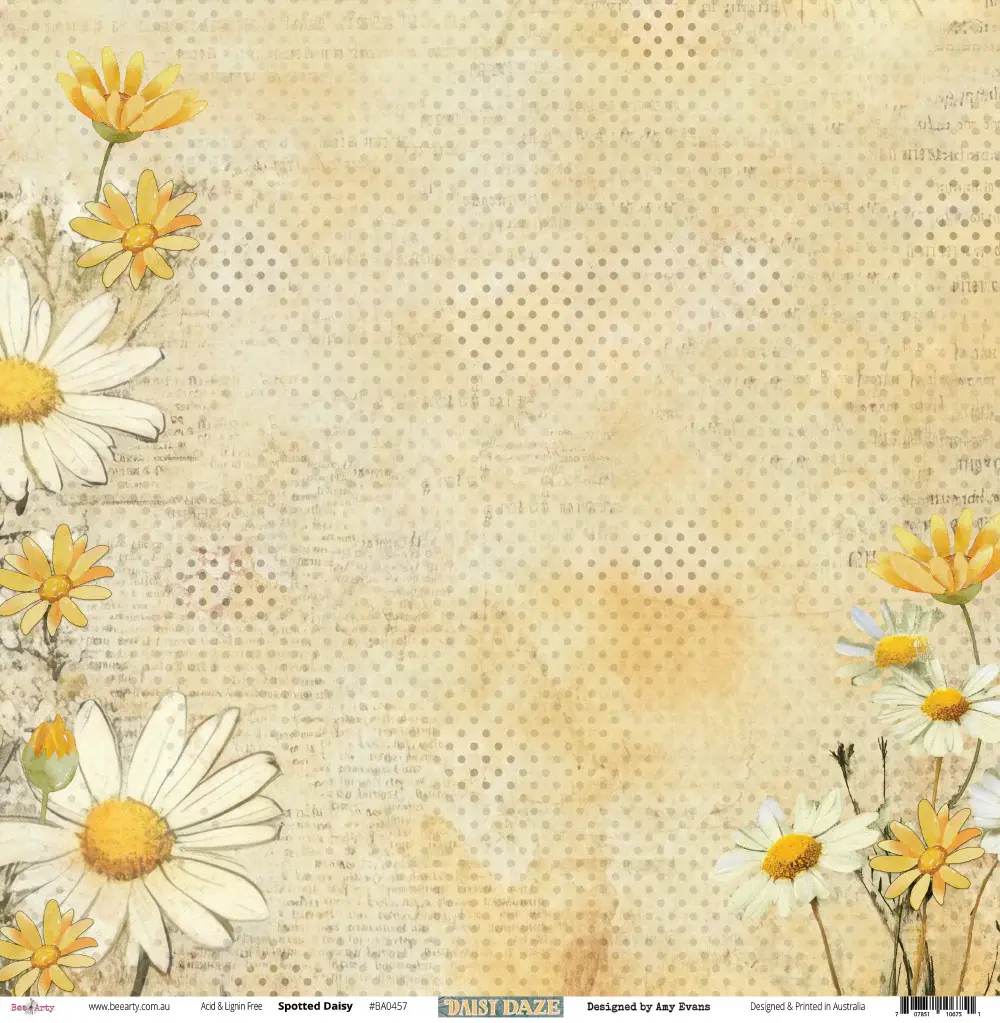 Spotted Daisy Paper - Daisy Daze Collection