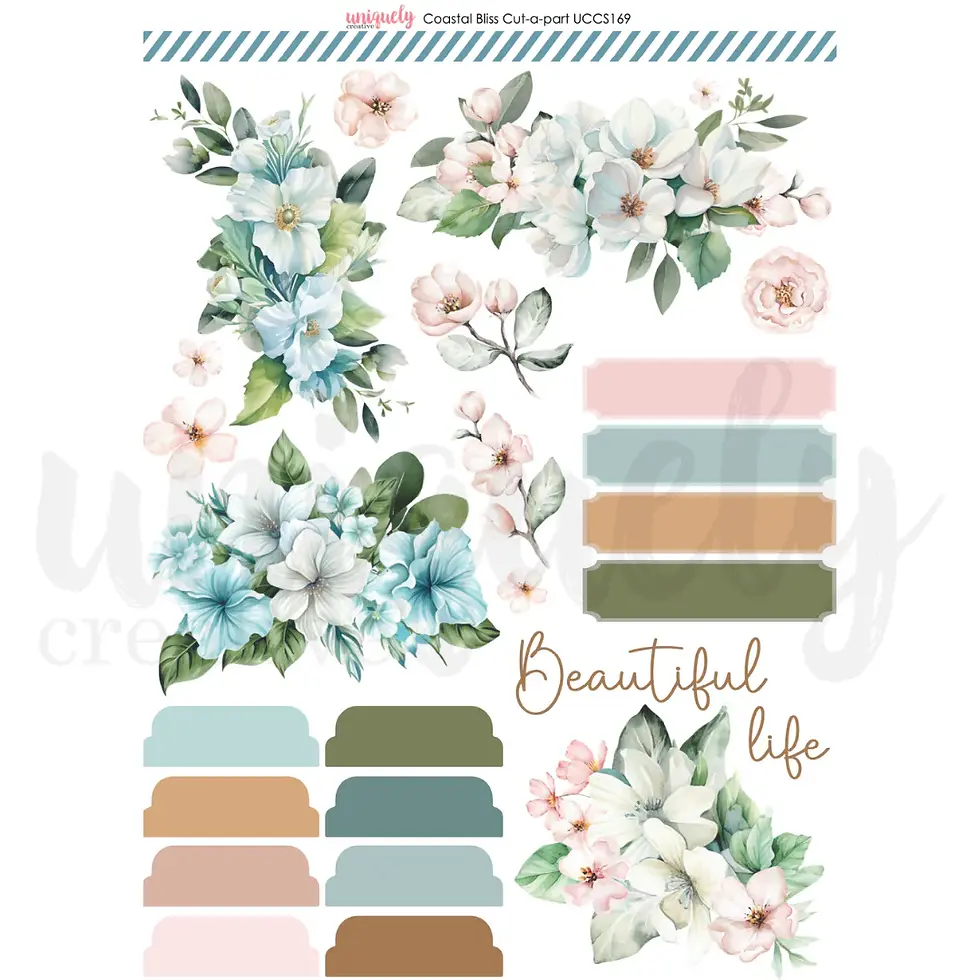 Coastal Bliss A4 Cut A Part Sheet
