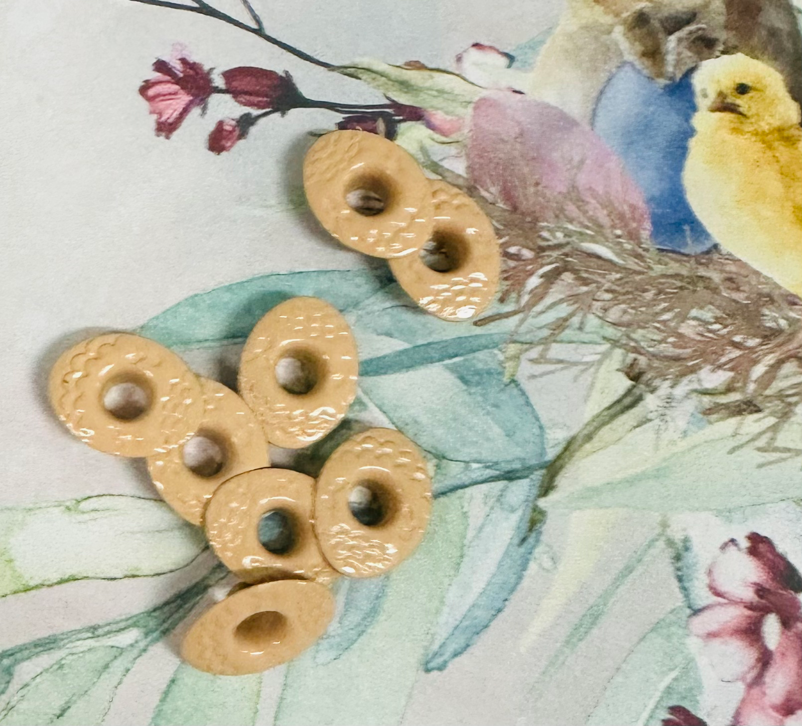 Peach Easter Egg Eyelets