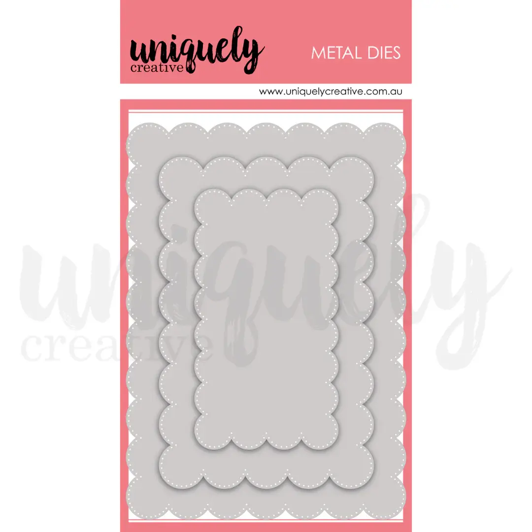 Oversized Scalloped Nesting Rectangle die