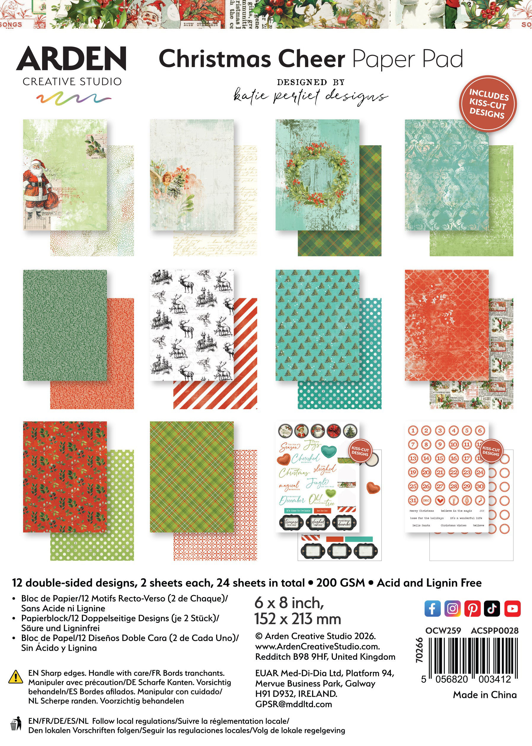 Christmas Cheer 6” x 8” Pack