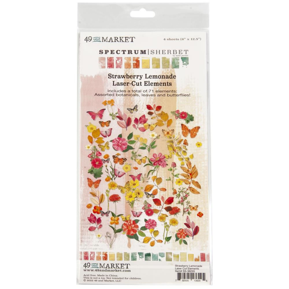 Spectrum Sherbet - Strawberry lemonade laser cut Elements