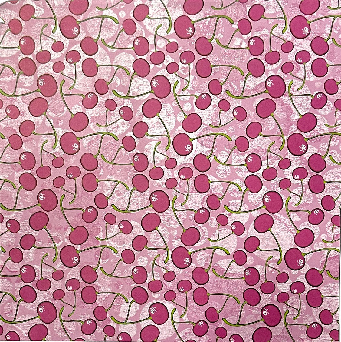 Pink Cherry Crossbone and Skull