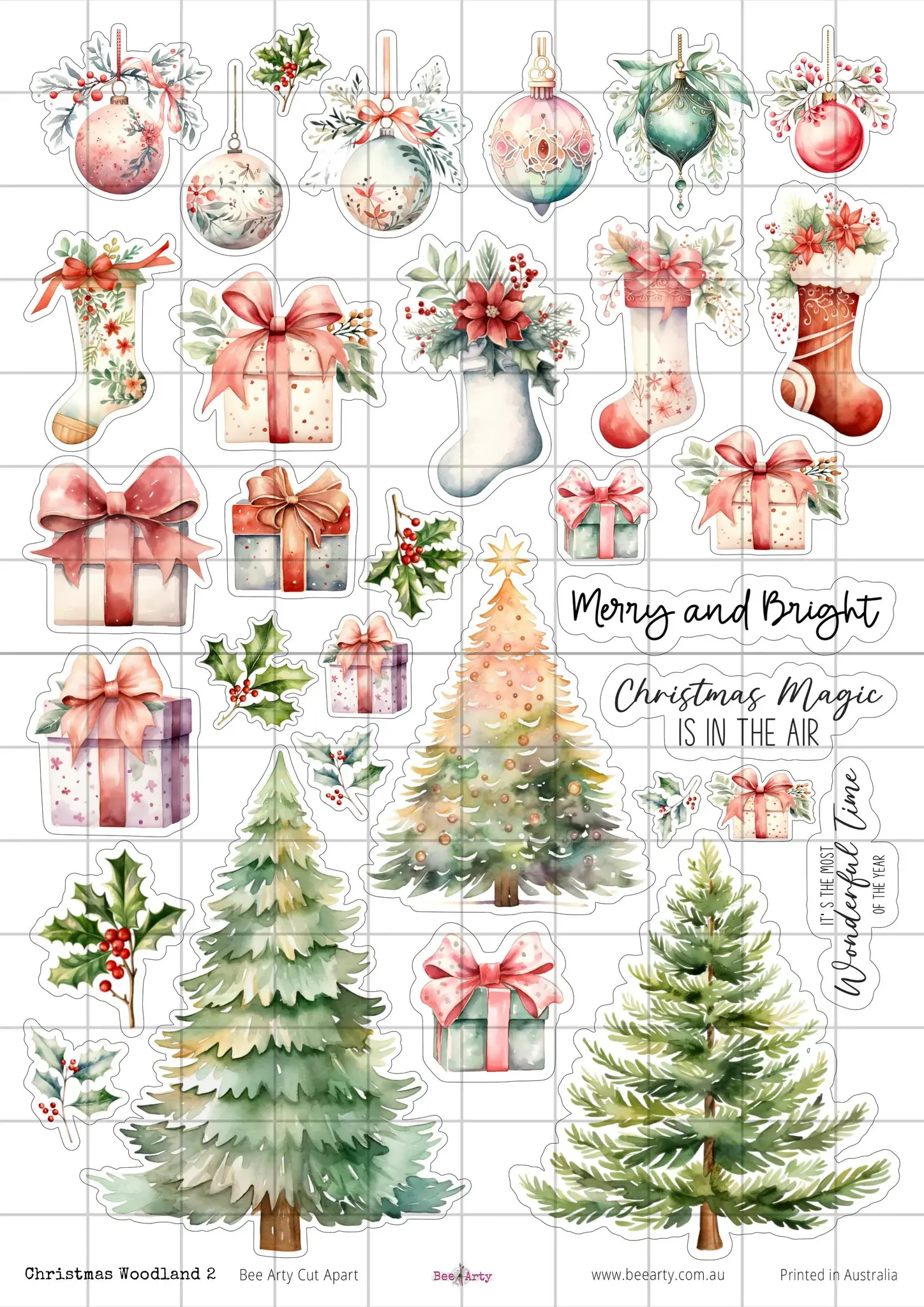 Christmas Woodland 2  A4 Cut A part