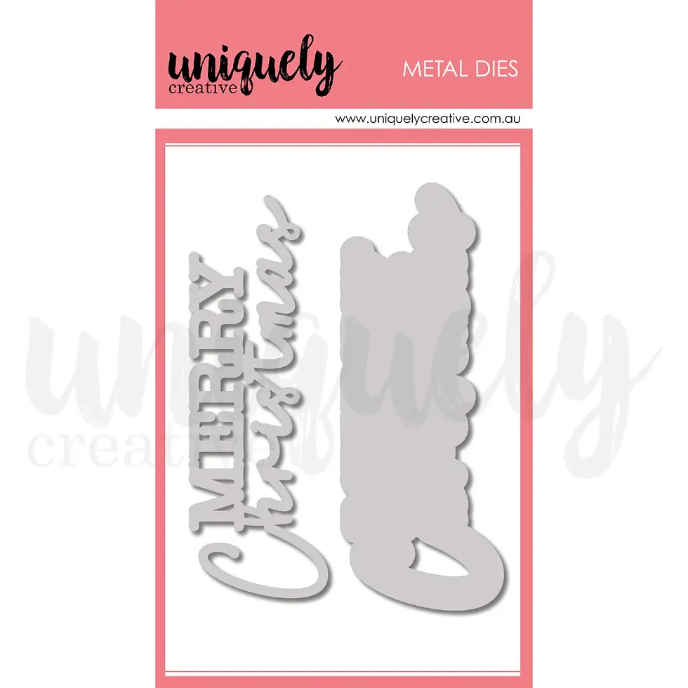 Merry Christmas metal die