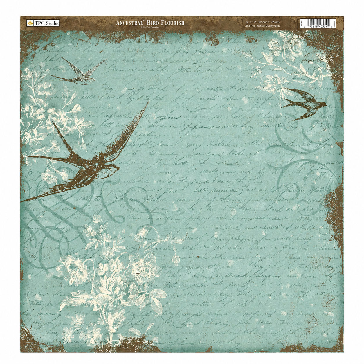 Ancestral Bird Flourish paper