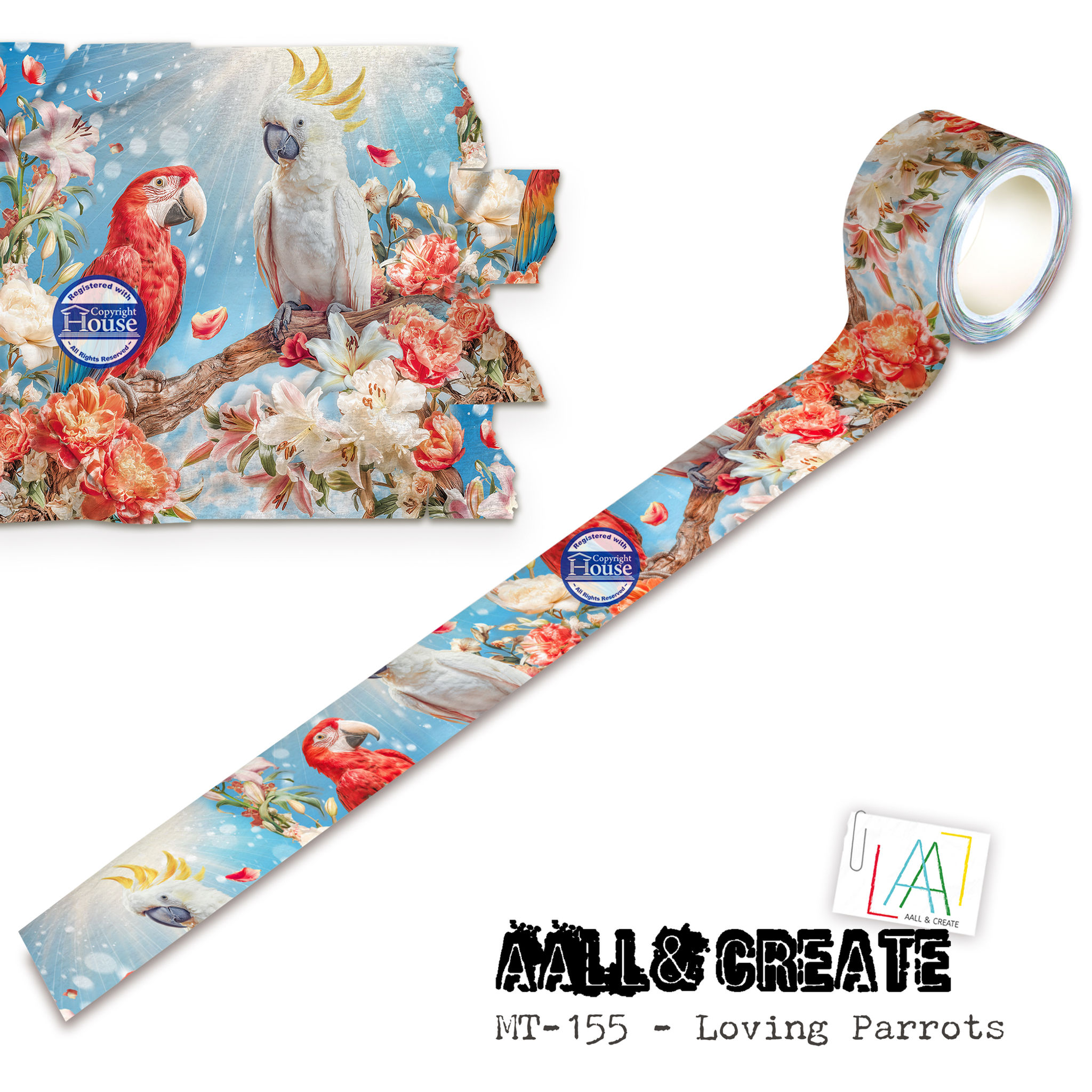 Loving Parrots #155 Washi 20mm