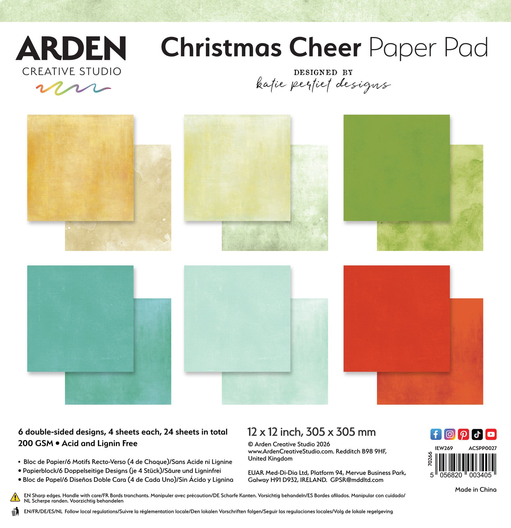 Christmas Cheer Solids 12" Collection