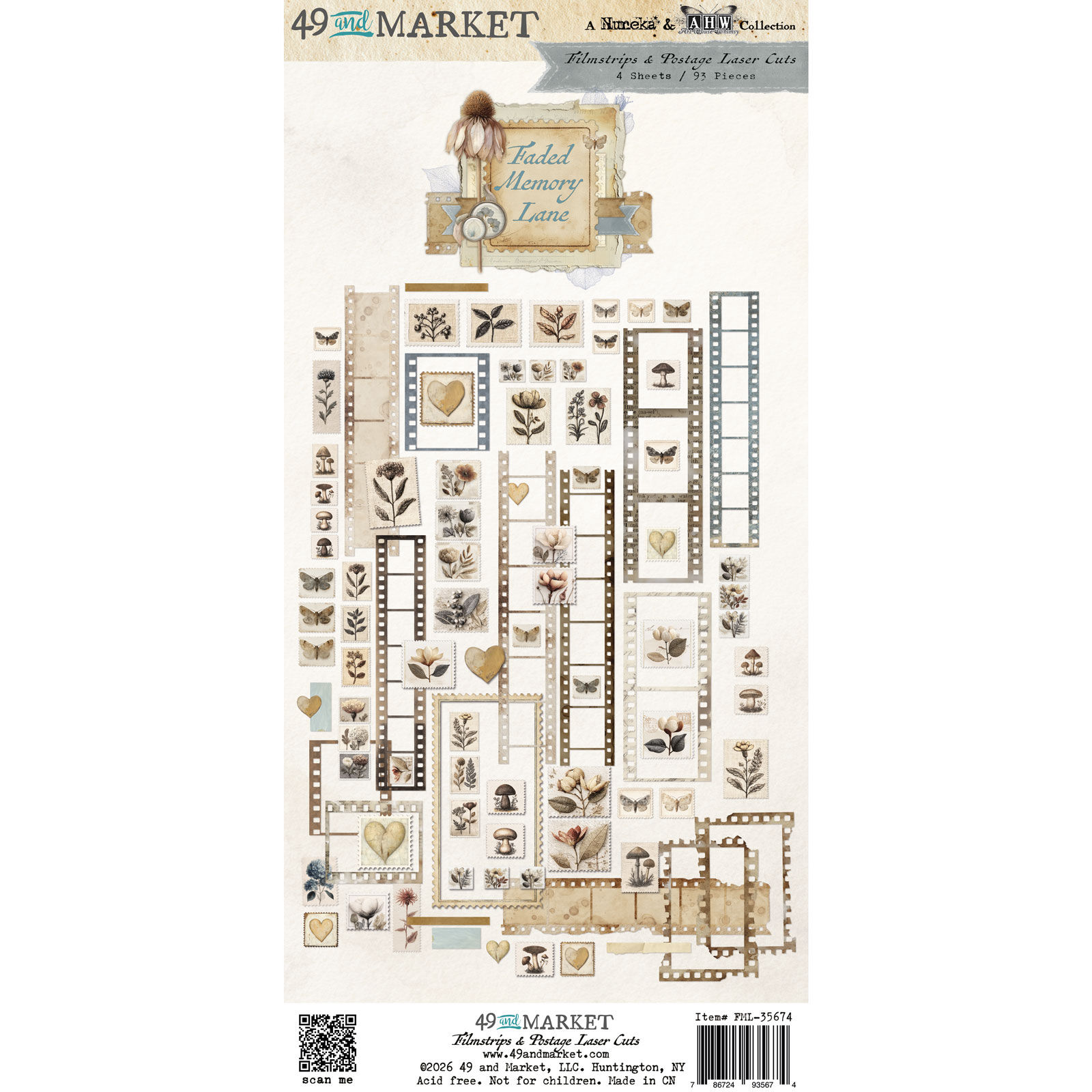 Filmstrips Faded Memory Lane Laser Cuts
