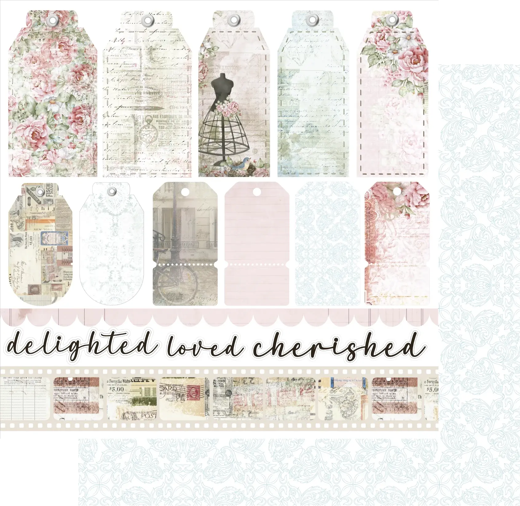 Delighted Tags Paper - Summer Sonata Collection