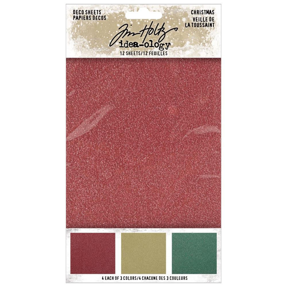 Idea-Ology Christmas Adhesive Deco Sheets 4"X6" 12/Pkg