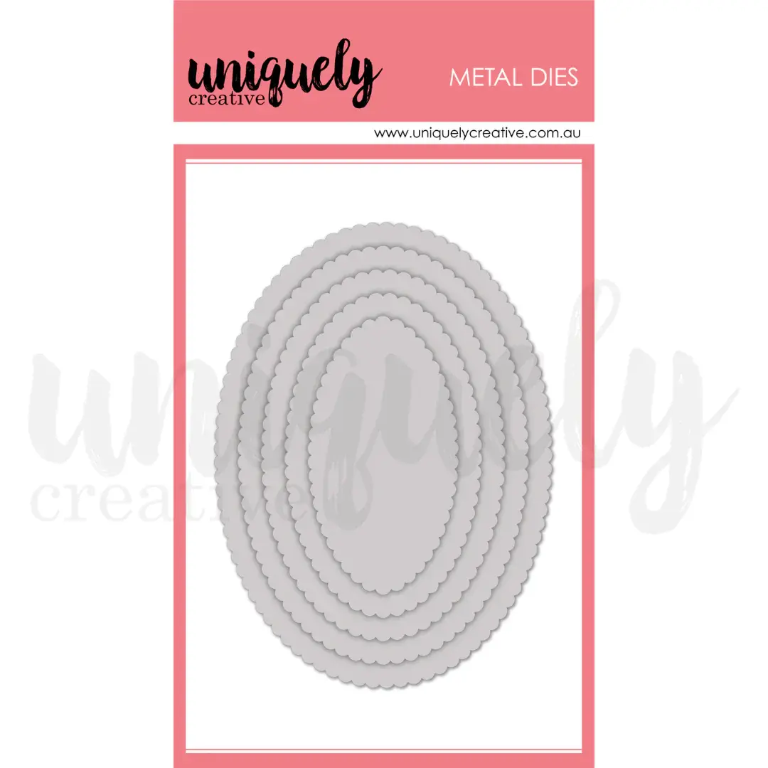 Scalloped Nesting Oval Die