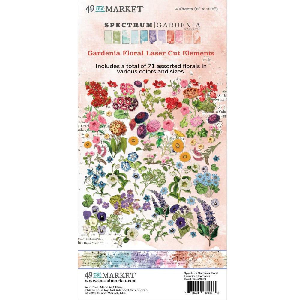 Gardenia Floral Laser cut Elements