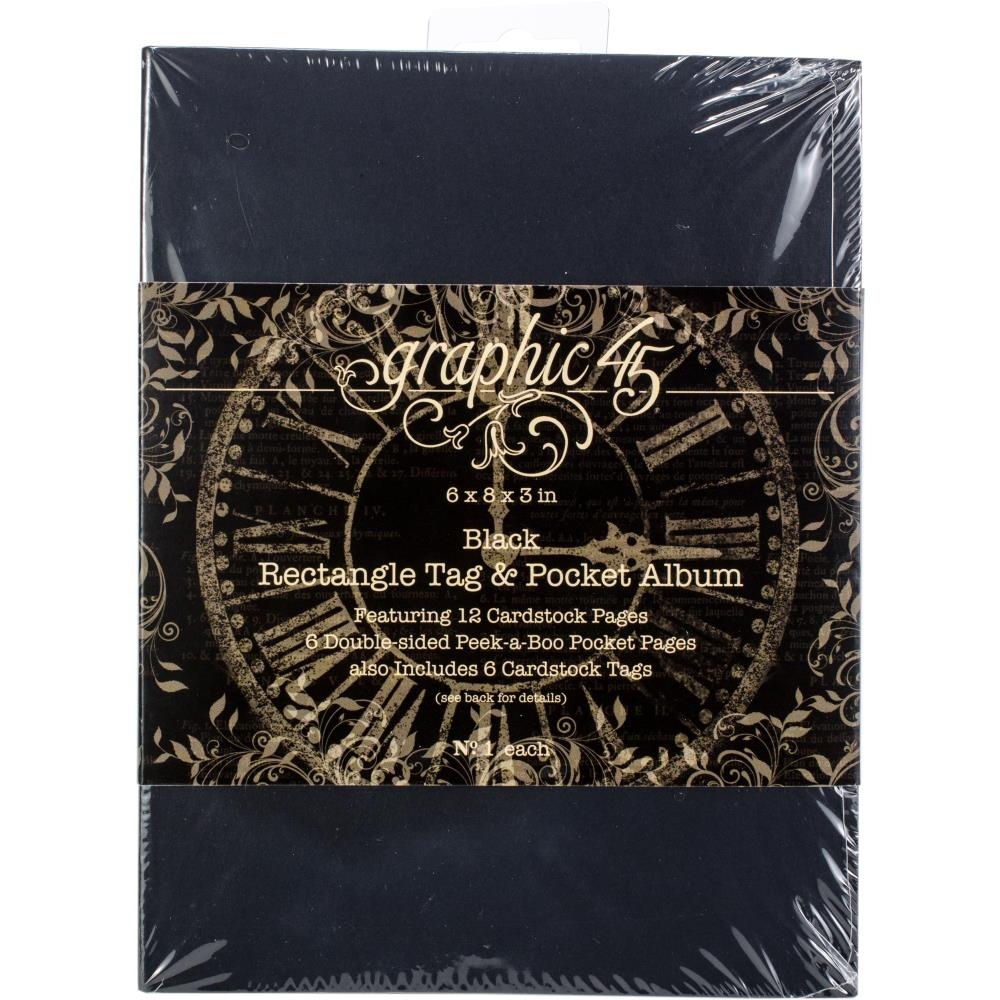 Black Rectangle Tag & Pocket Album