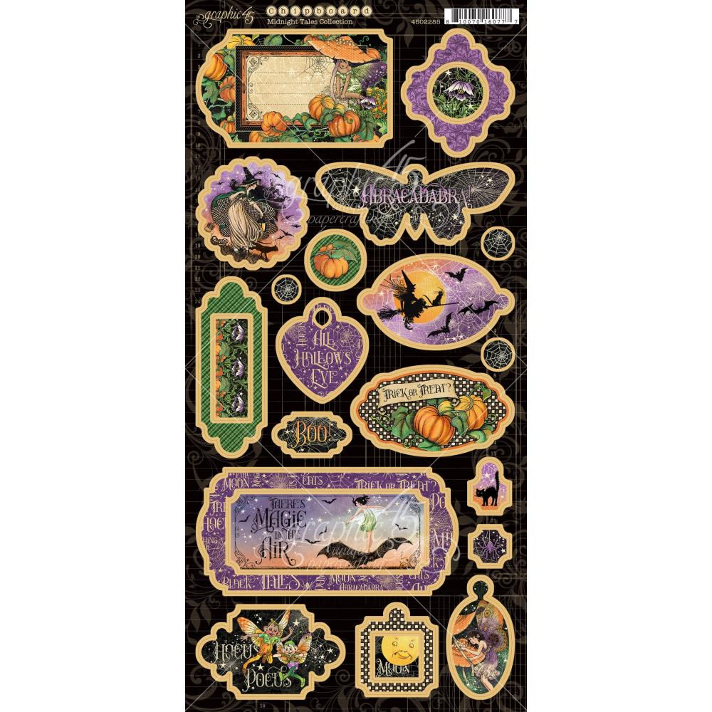 Midnight Tales  chipboard stickers