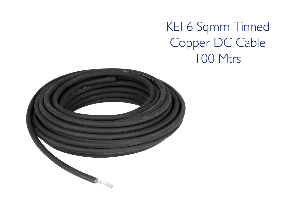 100 MTRS SOLAR CABLE 6 Sq mm - UV Resistant (KEI)