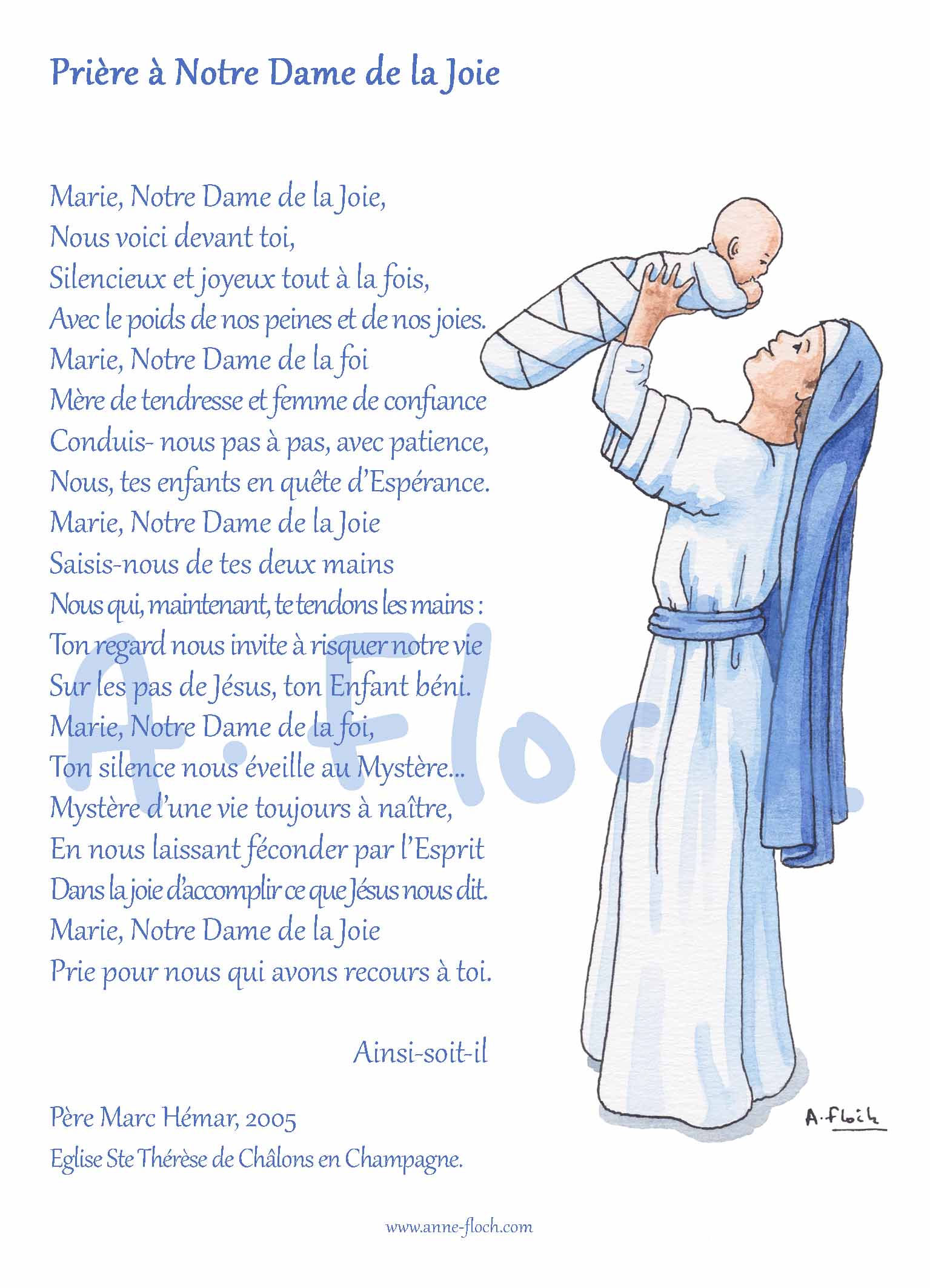 Prière à Notre Dame de Joie illustrée