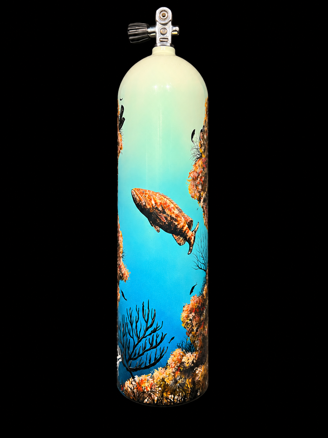 Grouper and Reef Dive Tank painted by Danilo Alayon