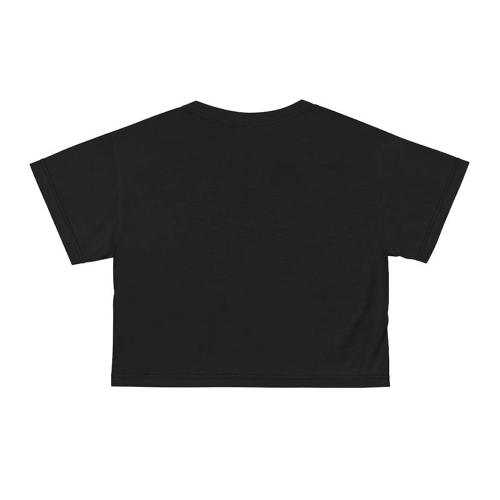 Thumbnail: Black My Womanhood Disrupts Adversity AOP Crop Tee