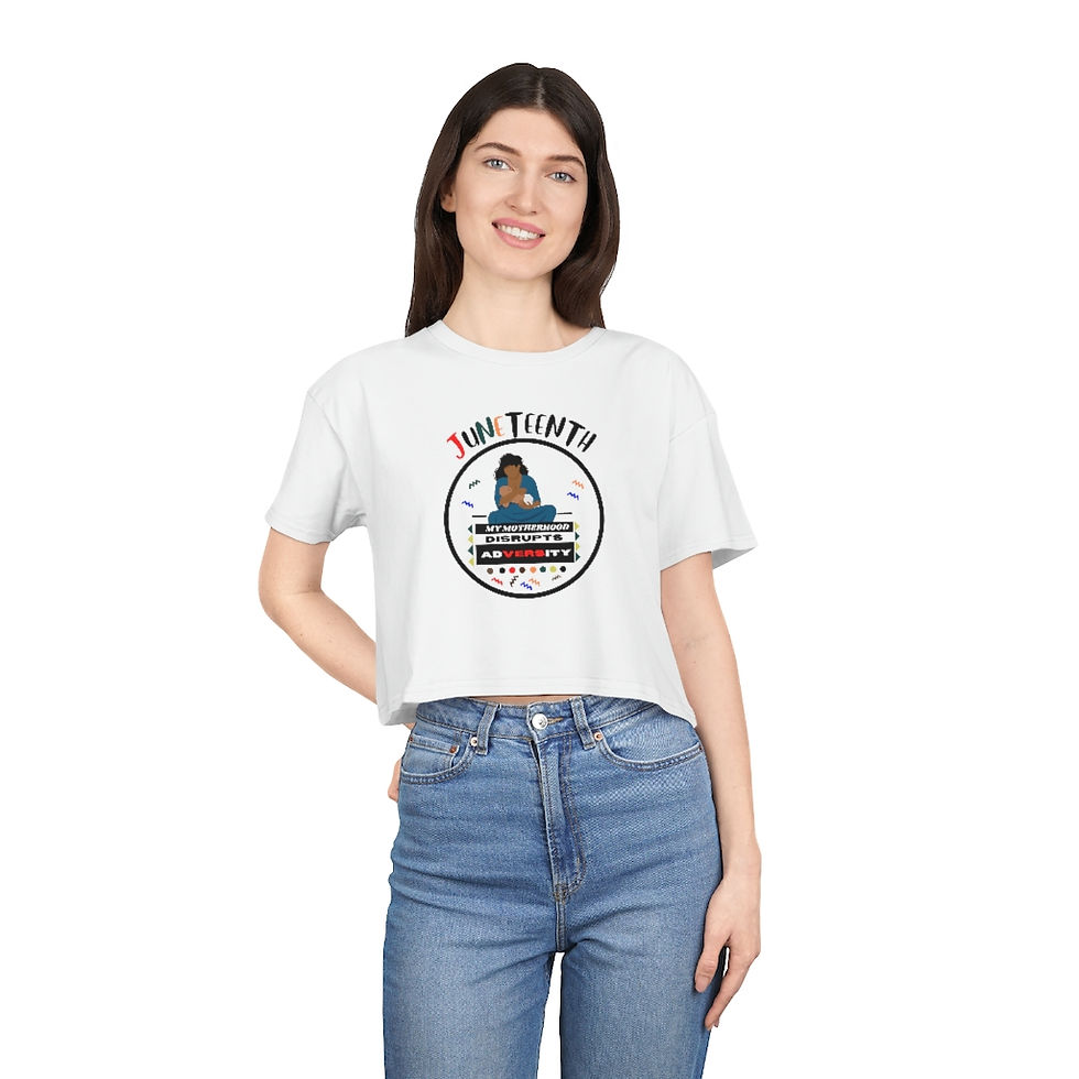 Thumbnail: My Motherhood Disrupts Adversity Women's Crop Tee