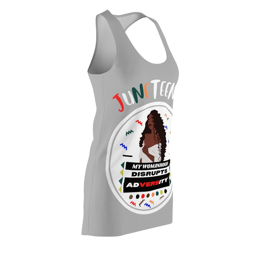 Thumbnail: My Womanhood Disrupts Adversity Women's Cut & Sew Racerback Dress