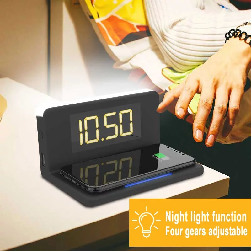 Thumbnail: QI Mirror HD Wireless Alarm Charger