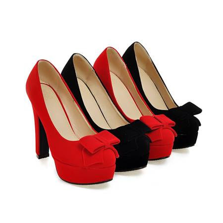 Thumbnail: Bowtie Slip On High Heel Pumps