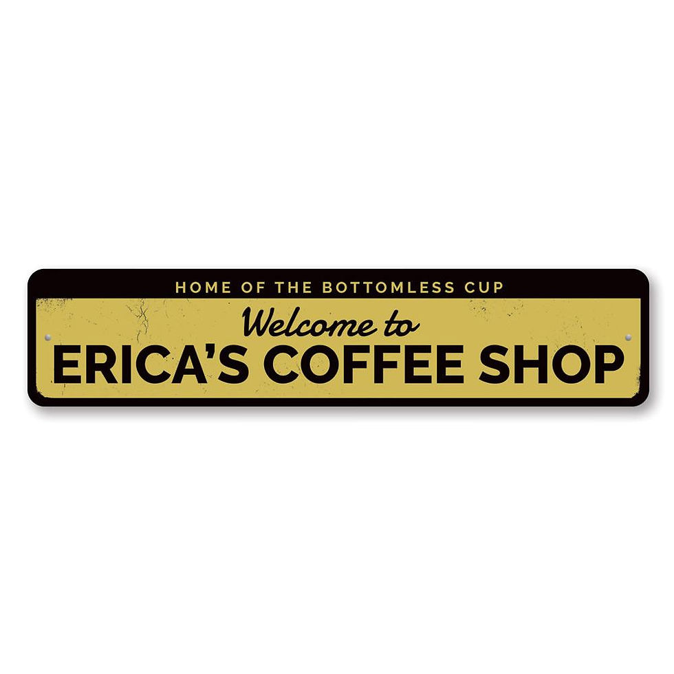 Thumbnail: Customized Coffee Shop Welcome Sign