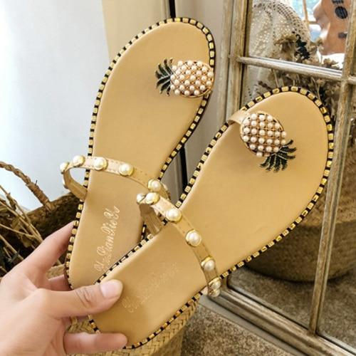 Thumbnail: Pineapple Toe Ruffle Strap Flats