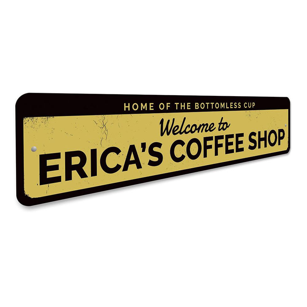 Thumbnail: Customized Coffee Shop Welcome Sign