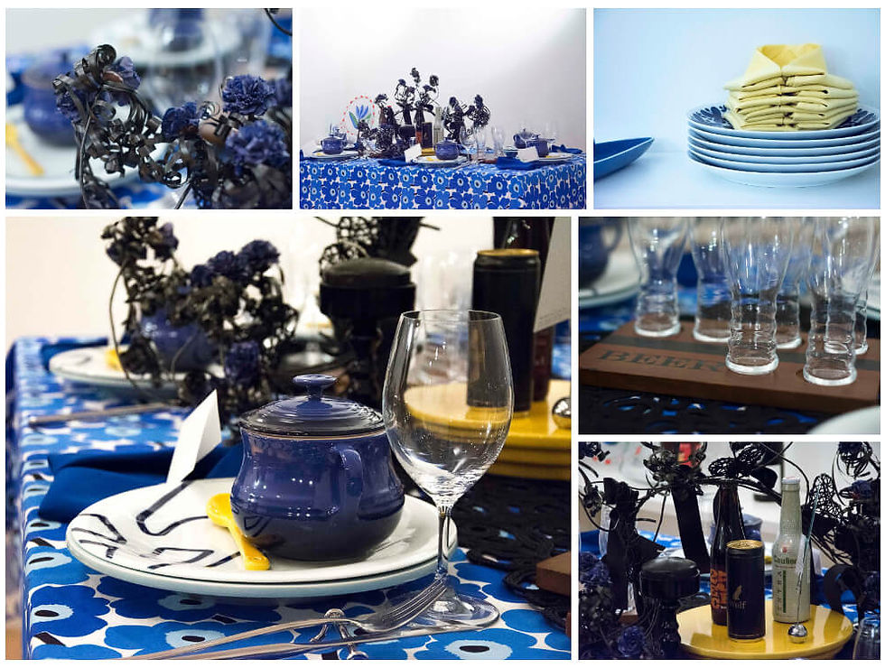 ヨーロピアンビアパーティのテーブル