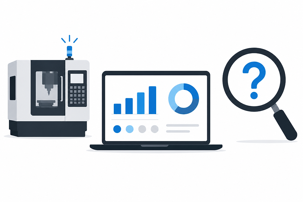 Stop guessing on the floor. Evaluate CNC data collection software by data integrity, shift accountability, and leak closure—without IT-heavy rollout