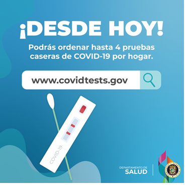 Pruebas Caseras Gratis de COVID-19 content media