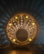 handgemaakte keramiek lamp, vervaardigd van klei