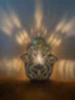 handgemaakte keramiek lamp, vervaardigd van klei