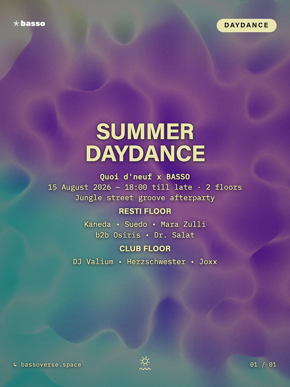 Quoi d'neuf x BASSO Summer Daydance